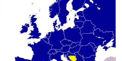 Bosna-Hersek Avrupa haritası 