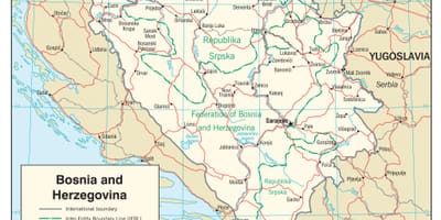Bosna-Hersek haritası