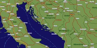 Bosna demiryolu haritası