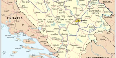 Bosna harita turist