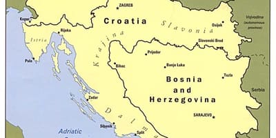 Bosna Hersek haritası ve çevre ülkeler
