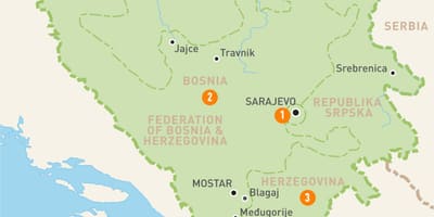 Saraybosna, Bosna haritası 